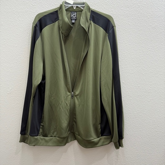 Mens Track Jacket Size XL Green Black New Ideology Fall Lightweight - Picture 5 of 5